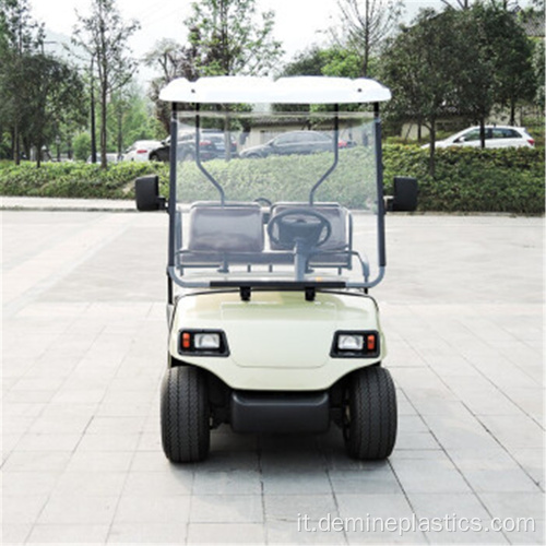 Pannello parabrezza anteriore in plastica per carrello da golf in policarbonato